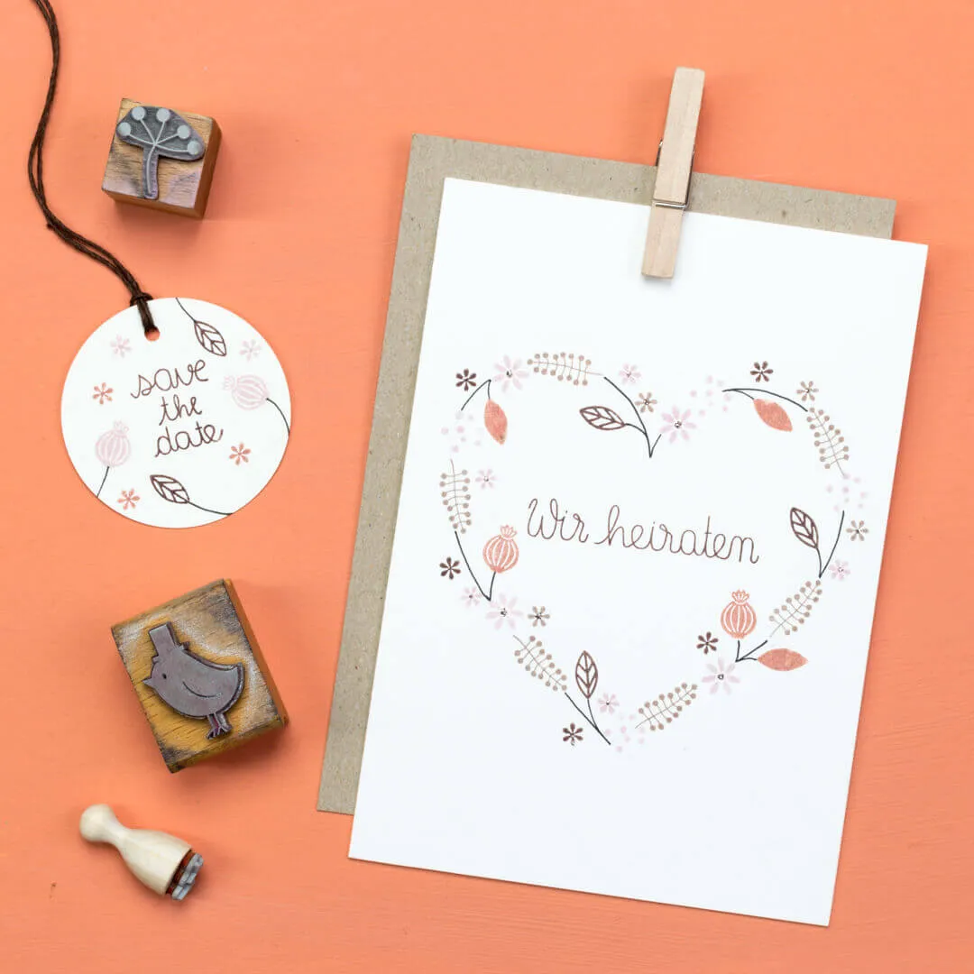 Perlenfischer Poppy Seed Capsule Stempel 10x8 mm Blume