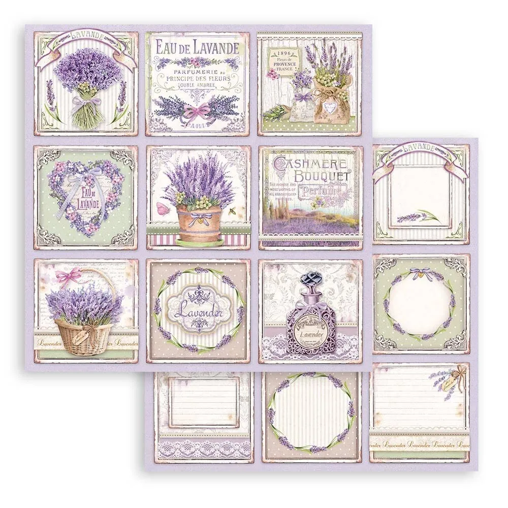 Stamperia Provence SBBXS14 Papierblock 15x15