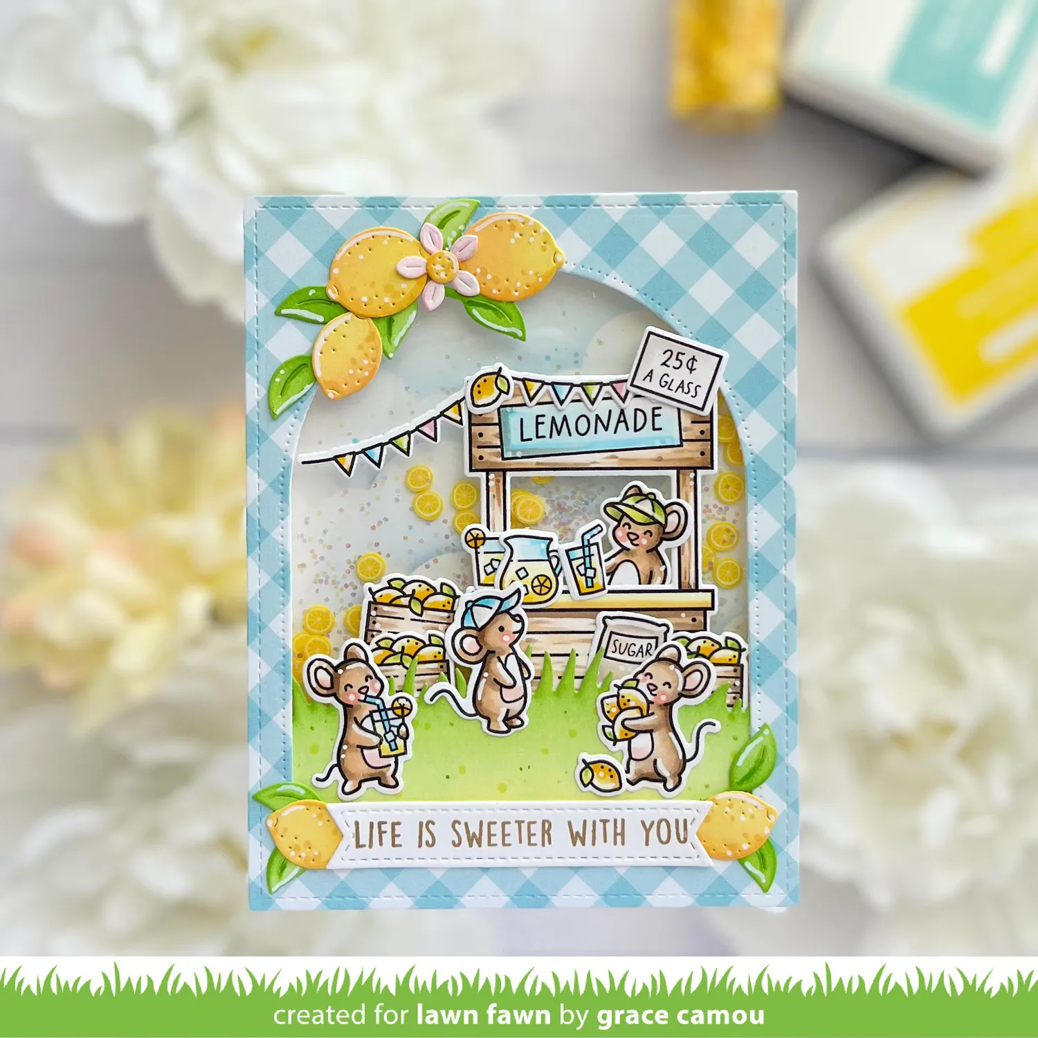 Lawn Fawn Make Lemonade Stempelset Mäuse Sommer