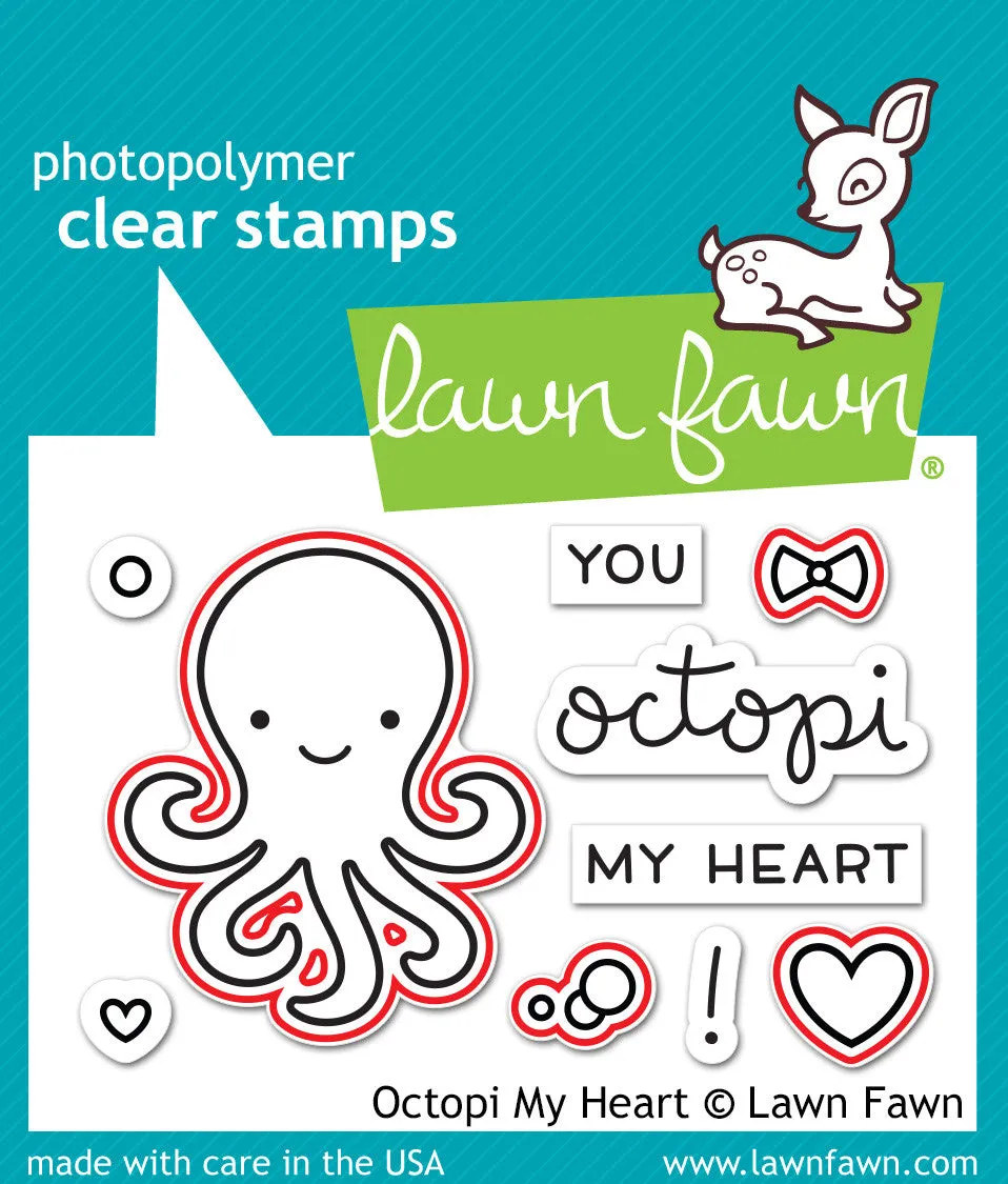 Lawn Fawn Lawn Cuts Octopi My Heart Stanzen