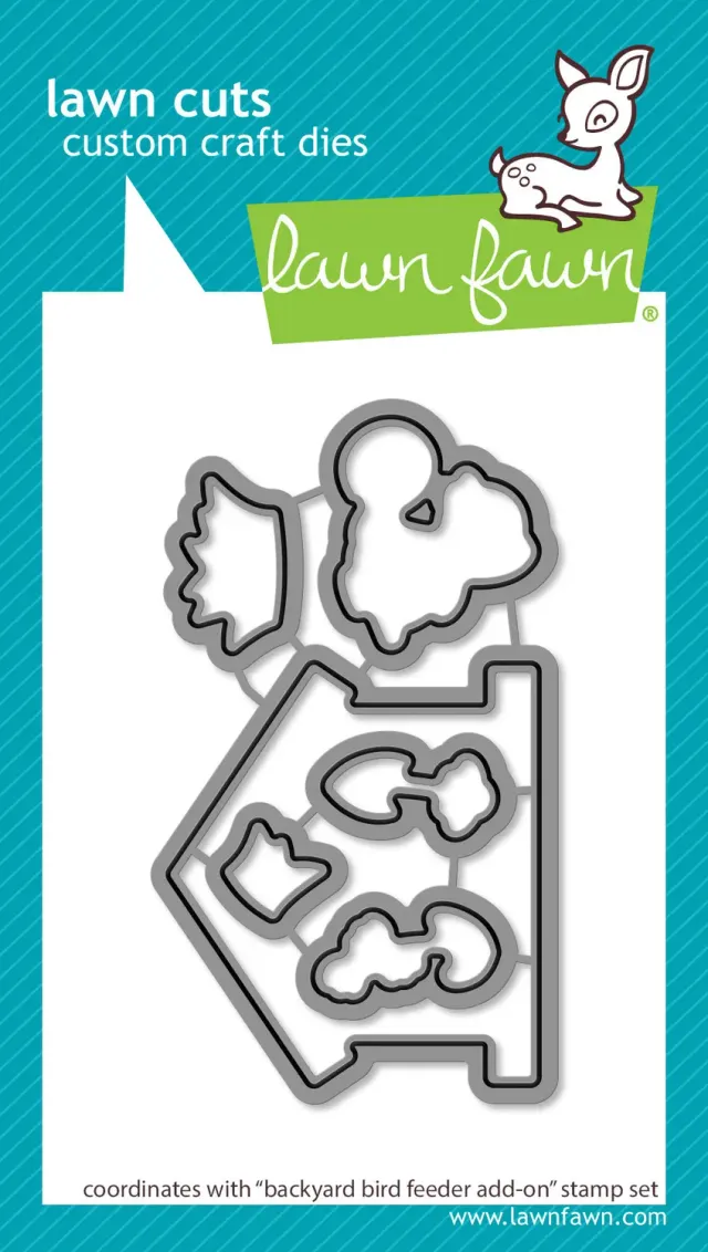 Lawn Fawn Backyard Bird Feeder Add-On Stanzen Vögel 6tlg