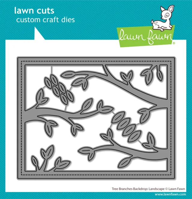 Lawn Fawn Lawn Cuts Tree Branches Backdrop Landscape Dies 3-teilig