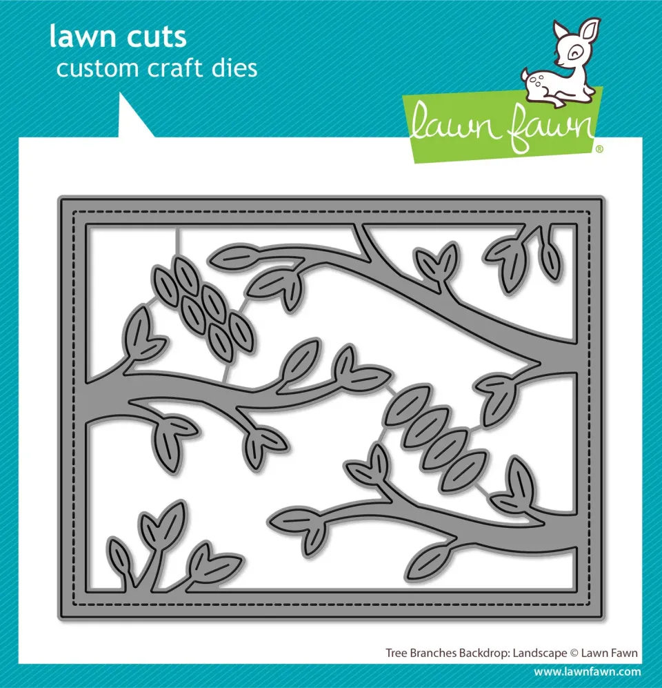 Lawn Fawn Lawn Cuts Tree Branches Backdrop Landscape Dies 3-teilig