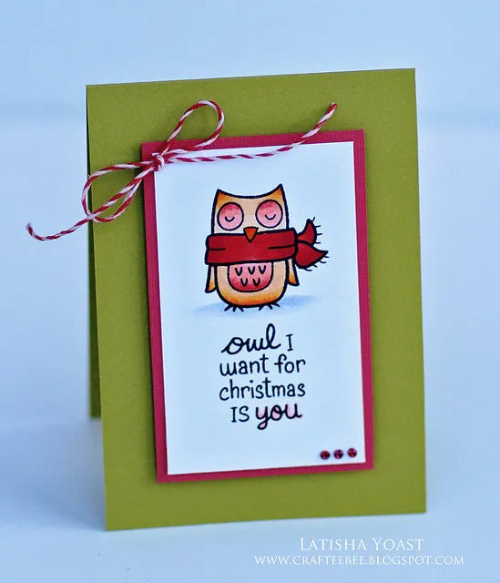 Lawn Fawn Winter Owl Stempel Eule 3-teilig Weihnachten