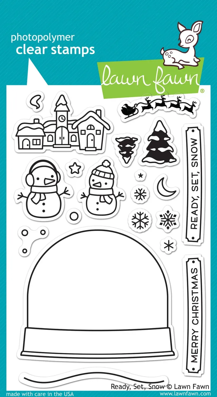 Lawn Fawn Ready Set Snow Stempelset Schneekugel Winter