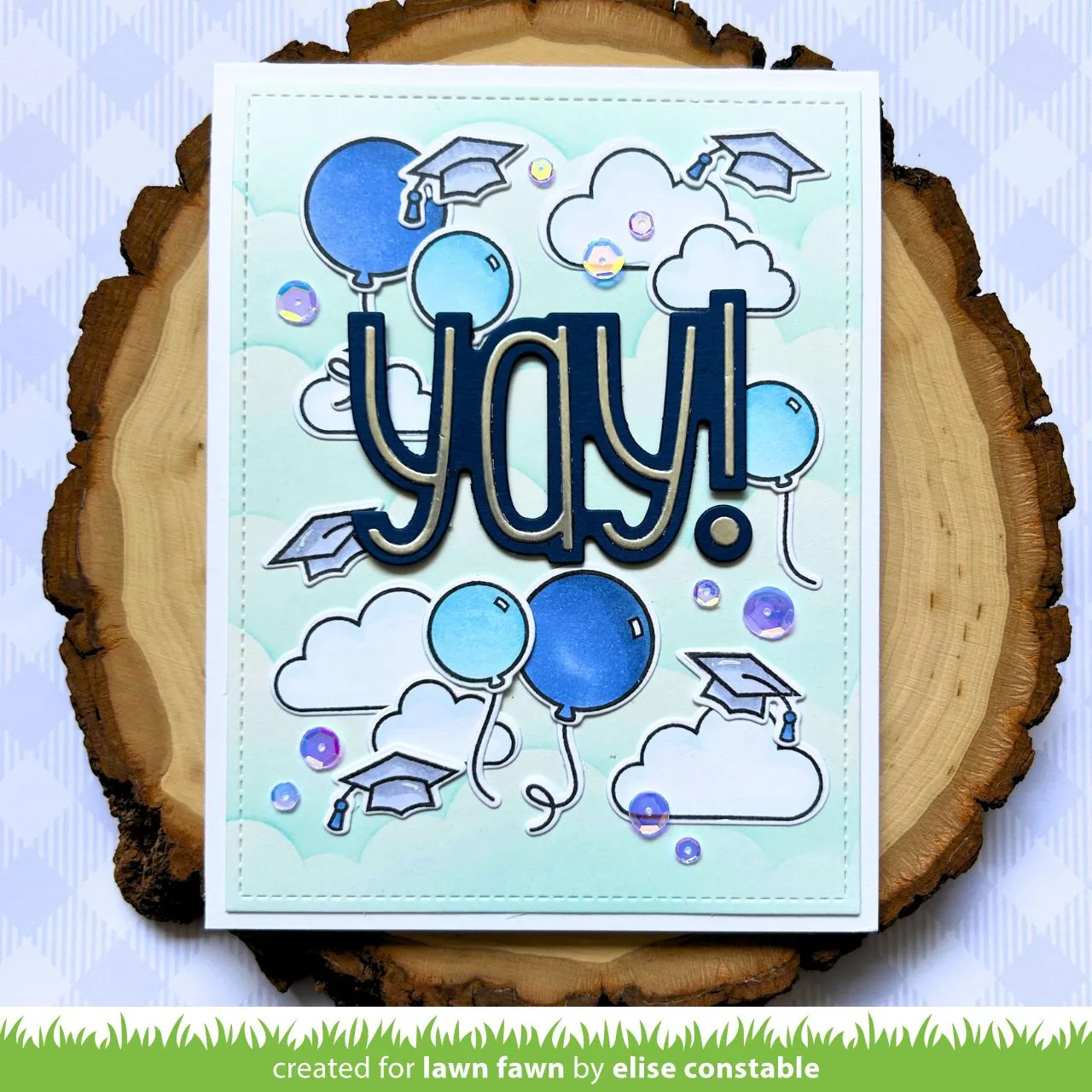 Lawn Fawn All the Grad Caps Clear Stamps Abschluss