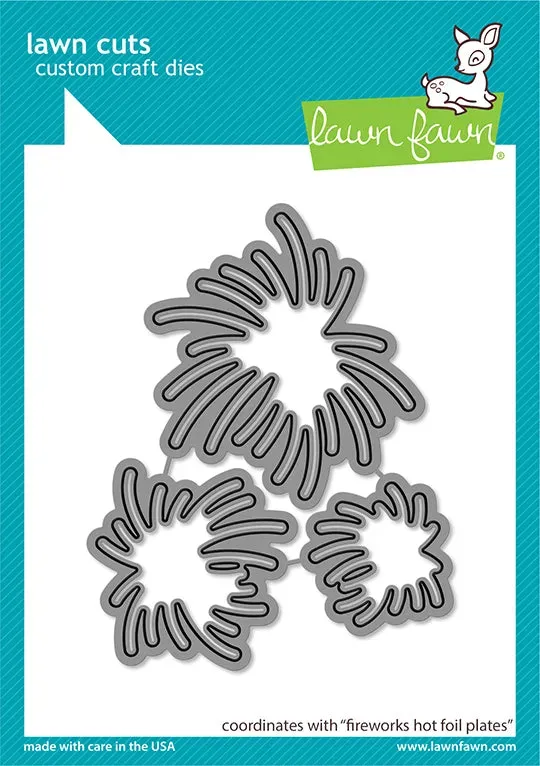 Lawn Fawn Fireworks Hot Foil Plates Stanzschablonen Set