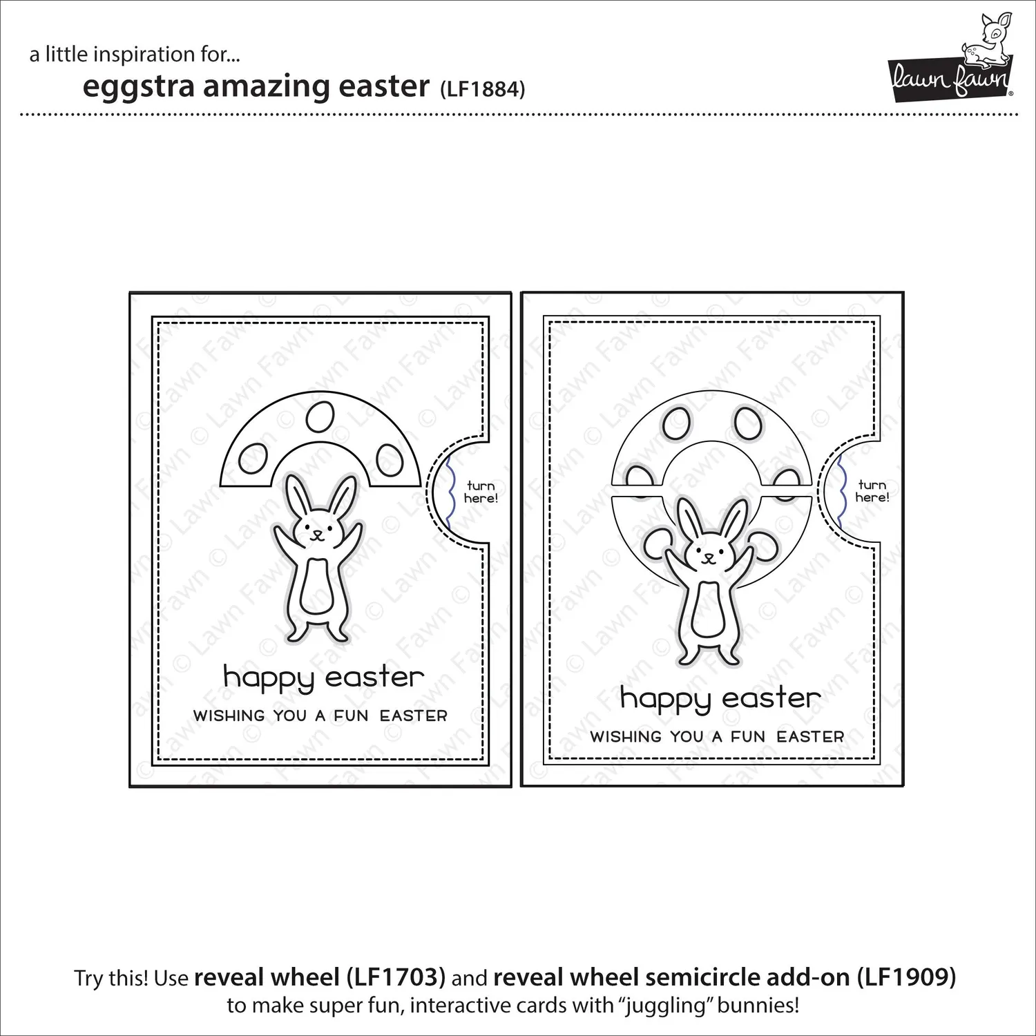 Lawn Fawn Eggstra Amazing Easter LF1884 Stempelset Ostern