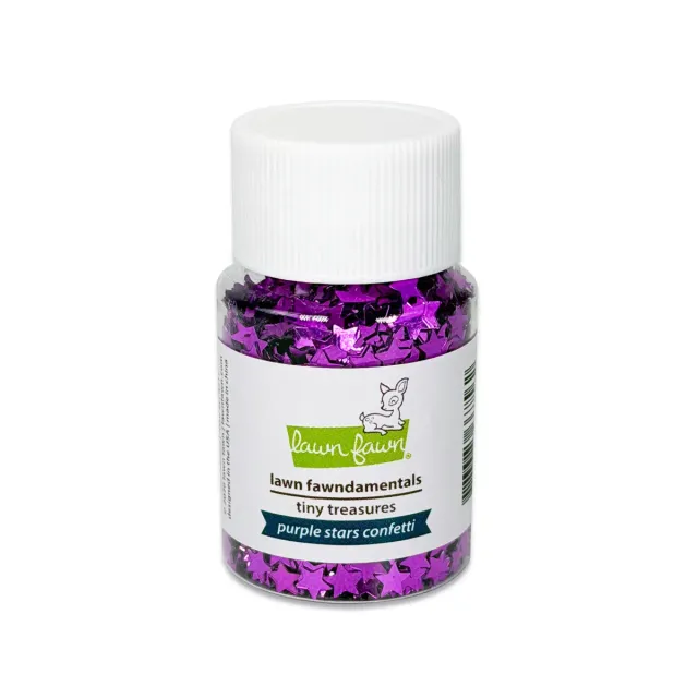 Lawn Fawn Purple Stars Konfetti Shaker lila