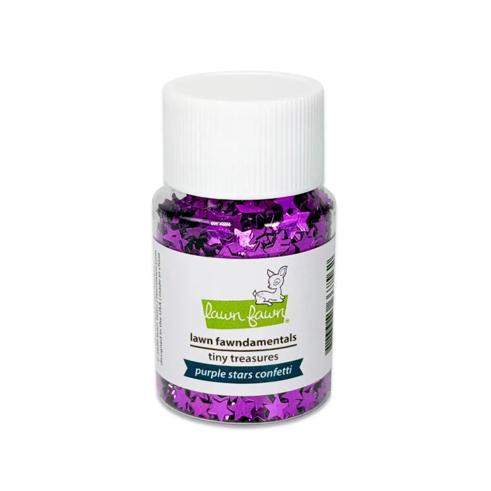 Lawn Fawn Purple Stars Konfetti Shaker lila