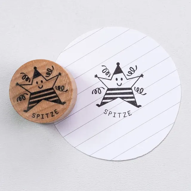 Perlenfischer Spitze Stempel 26x26 mm Muster Holz
