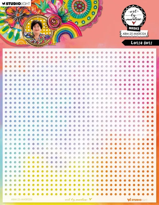 Art by Marlene 2025 Lotsa dots Mask Schablone Punkte