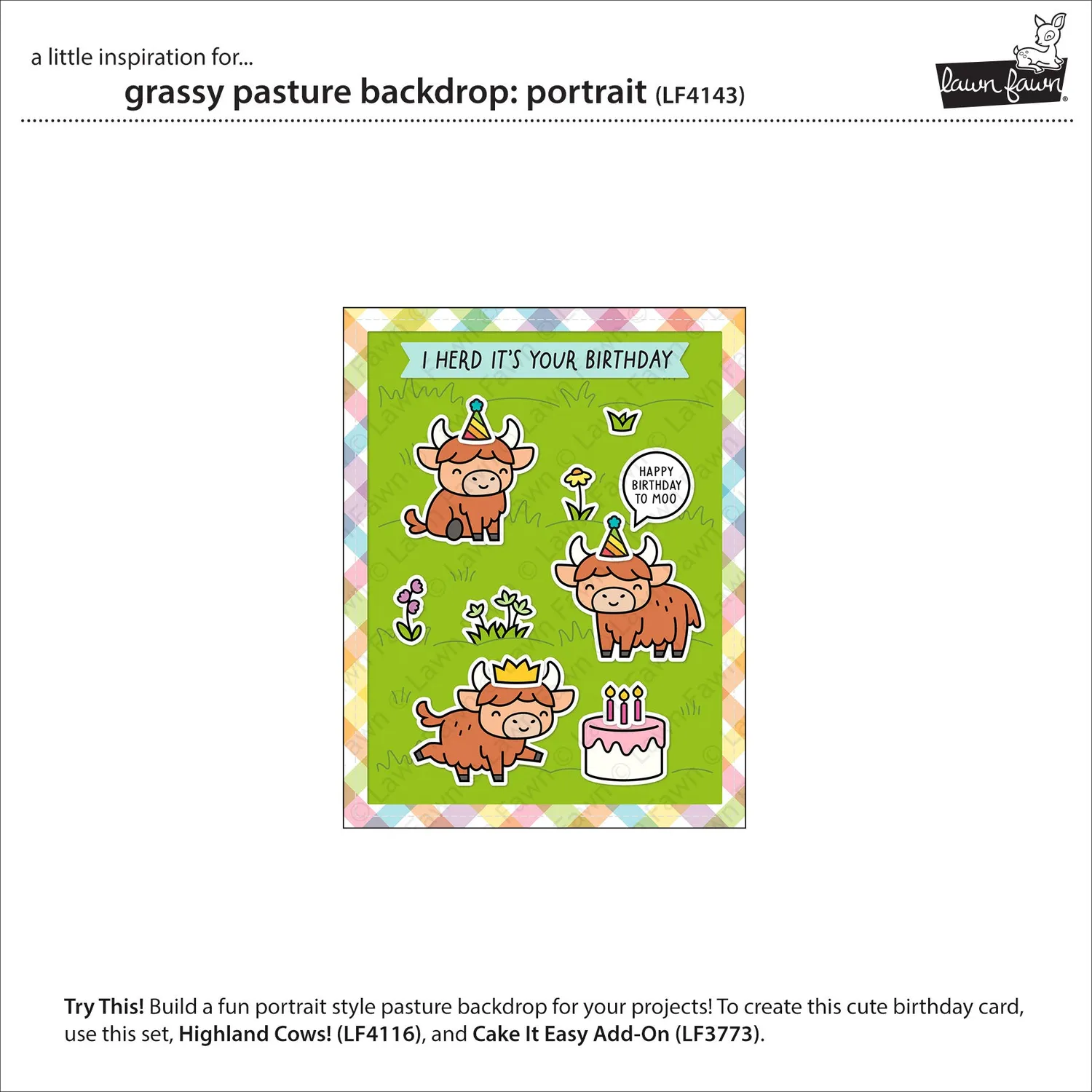 Lawn Fawn Grassy Pasture Backdrop Stanzform LF4143 Hoch