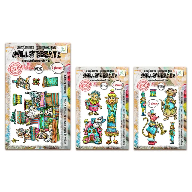 AALL and Create Festive Furry Friends Stempel Bundle 3 Sets