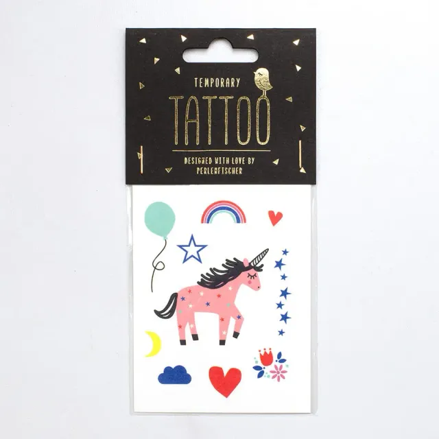 Perlenfischer Einhornliebe Tattoo temporär