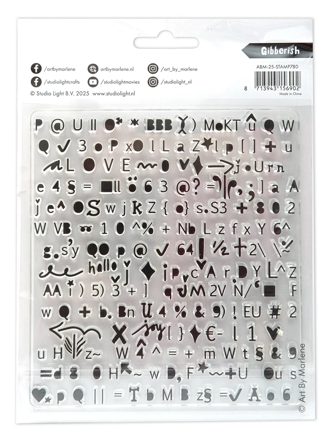 Art by Marlene Collection 2025 Clear Stamp Gibberish Kritzelschrift