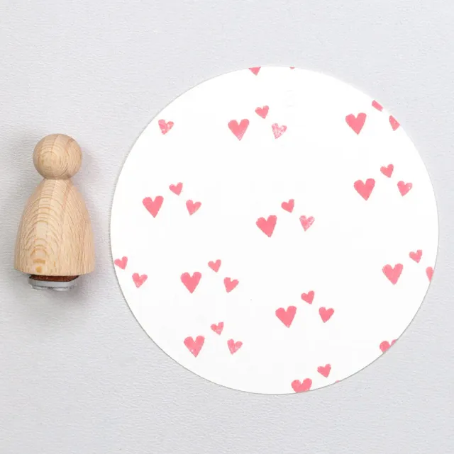 Perlenfischer Heart Confetti Stempel 8x13 mm