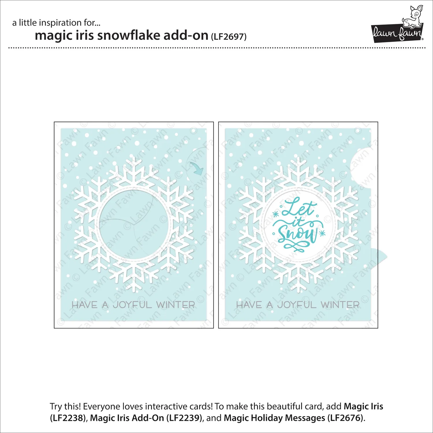 Lawn Fawn Magic Iris Snowflake Add-On Stanzen Winter
