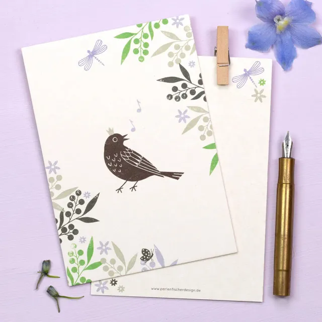 Perlenfischer Spring Greetings Grußkarte A6