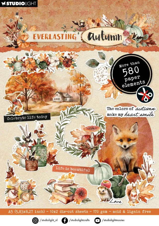 StudioLight Everlasting Autumn Die-Cut Papier-Elemente Herbst A5