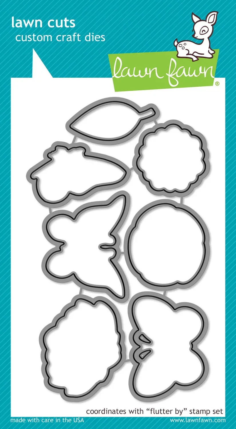 Lawn Fawn Lawn Cuts Flutter By Stanzen Blumen-Set