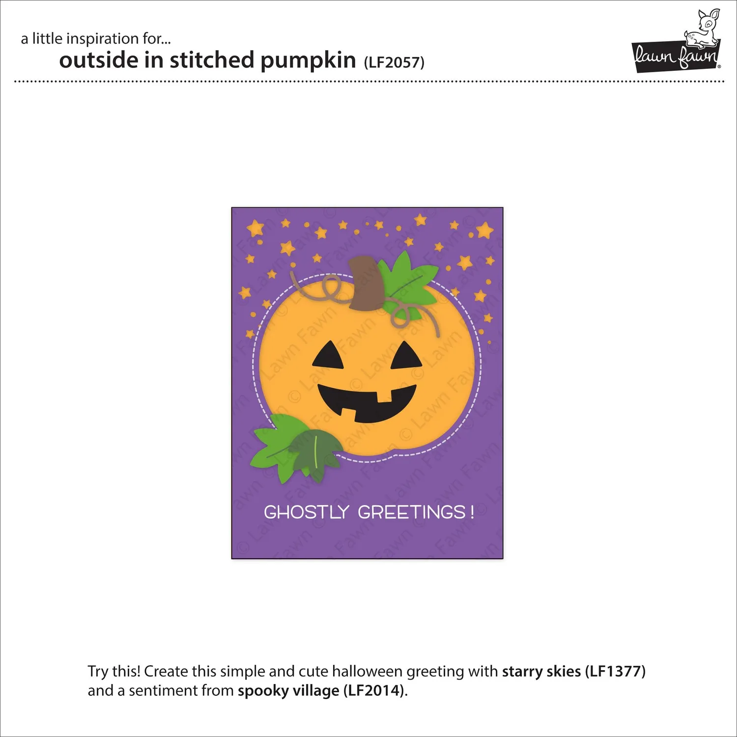 Lawn Fawn Outside In Stitched Pumpkin Stanzschablone