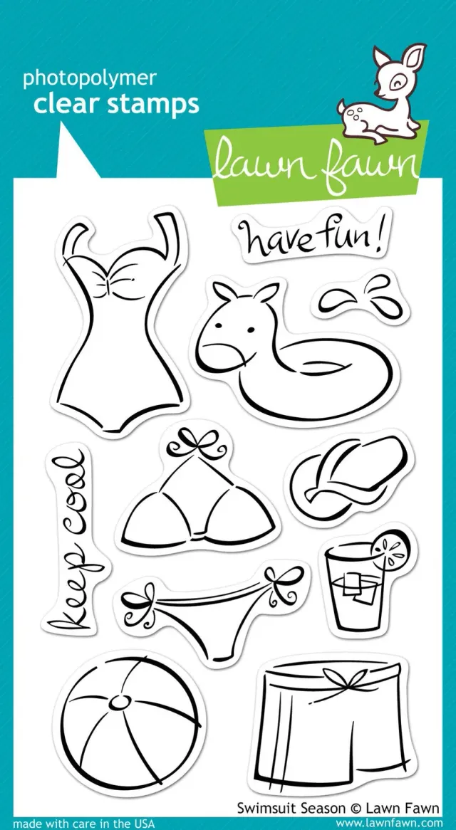 Lawn Fawn Swimsuit Season Stempel LF324 Sommer 11-teilig