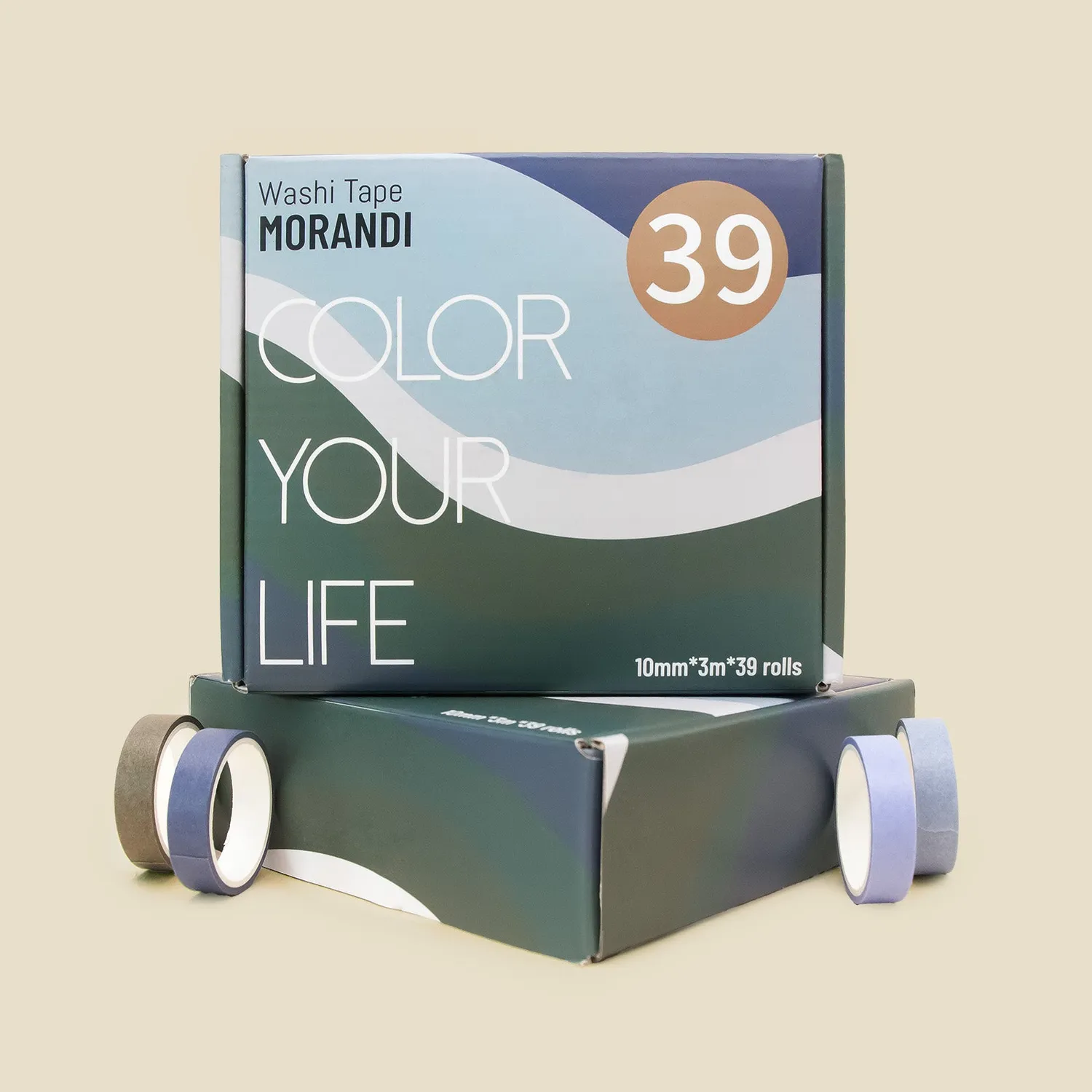 Ieebee Morandi Washi Tape 39 Rollen 10 mm x 3 m