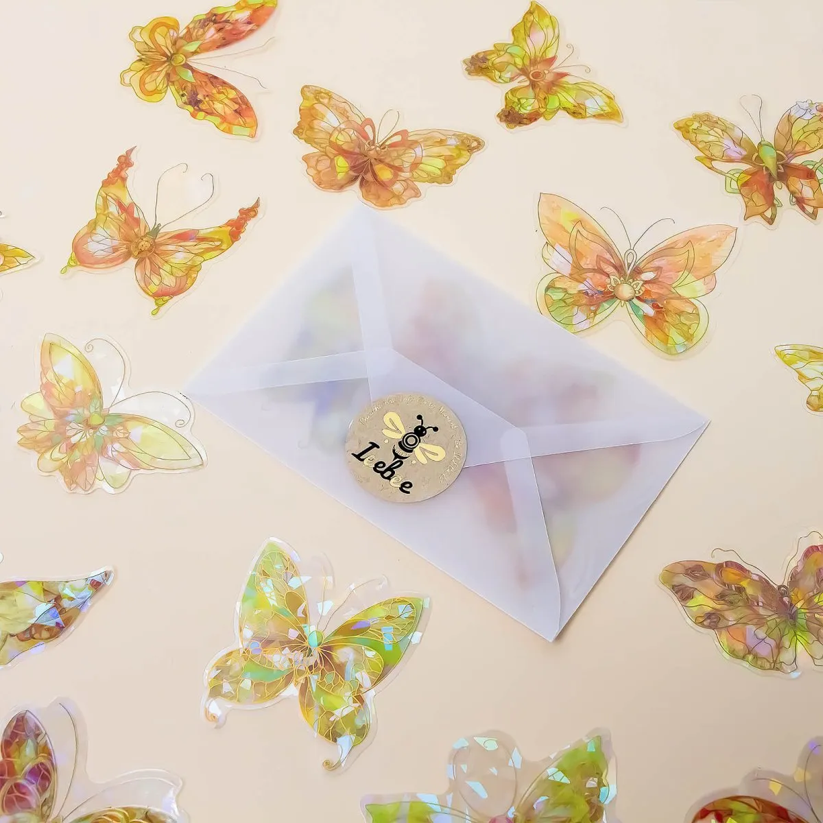 Ieebee Ice Crystal Wings PET Sticker Forest 20 Stk