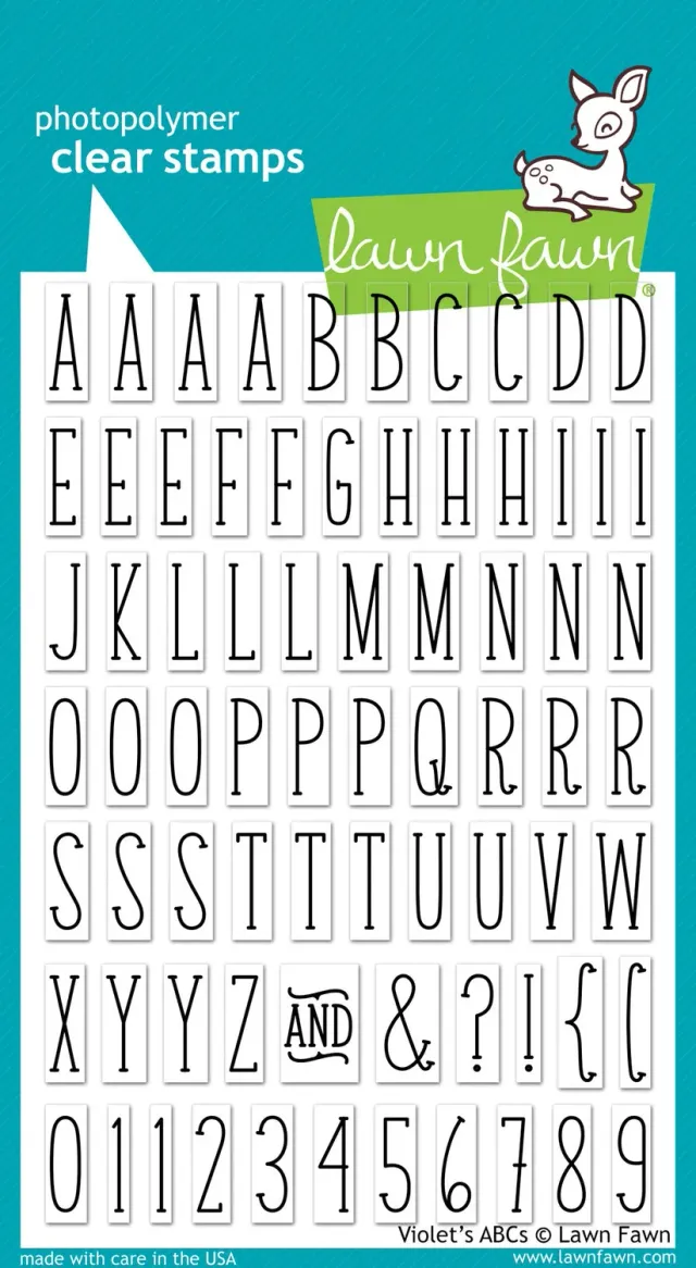 Lawn Fawn Violet's ABCs Clear-Stempel Alphabet 73-teilig