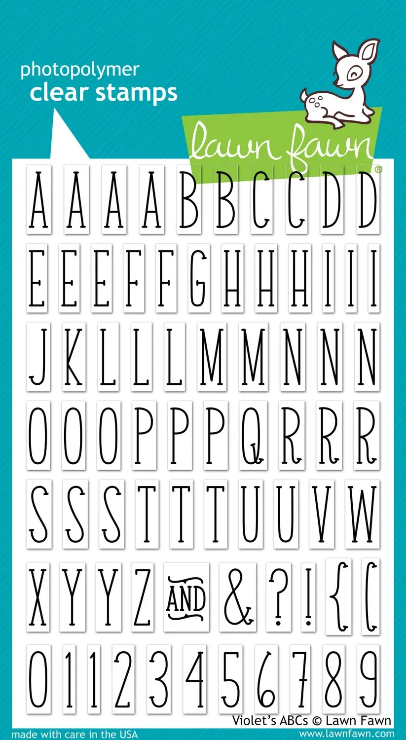 Lawn Fawn Violet's ABCs Clear-Stempel Alphabet 73-teilig