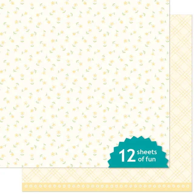Lawn Fawn Bitsy Blooms Daisy Designpapier 30x30