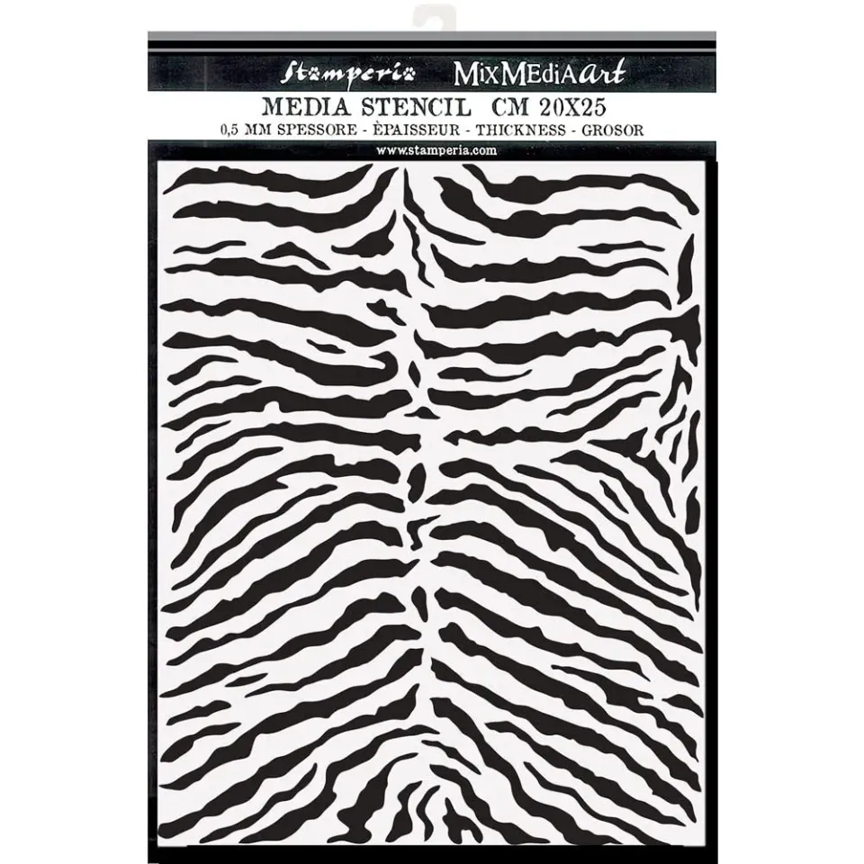Stamperia Savana Zebra Dicke Schablone 20x25 Fellmuster
