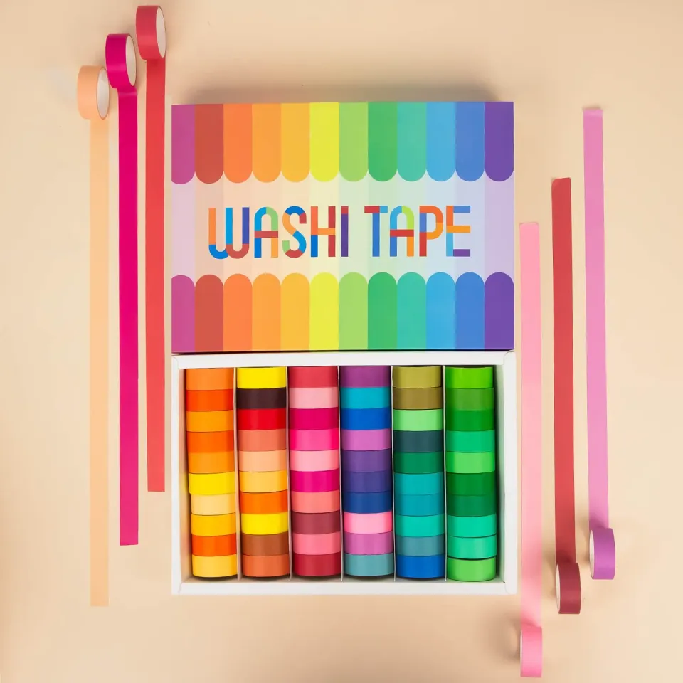 Ieebee Rainbow Washi Tape Set 60 Rollen 15 mm