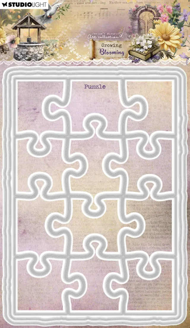 Jenine's Mindful Art Growing & Blooming Puzzle Stanzschablone