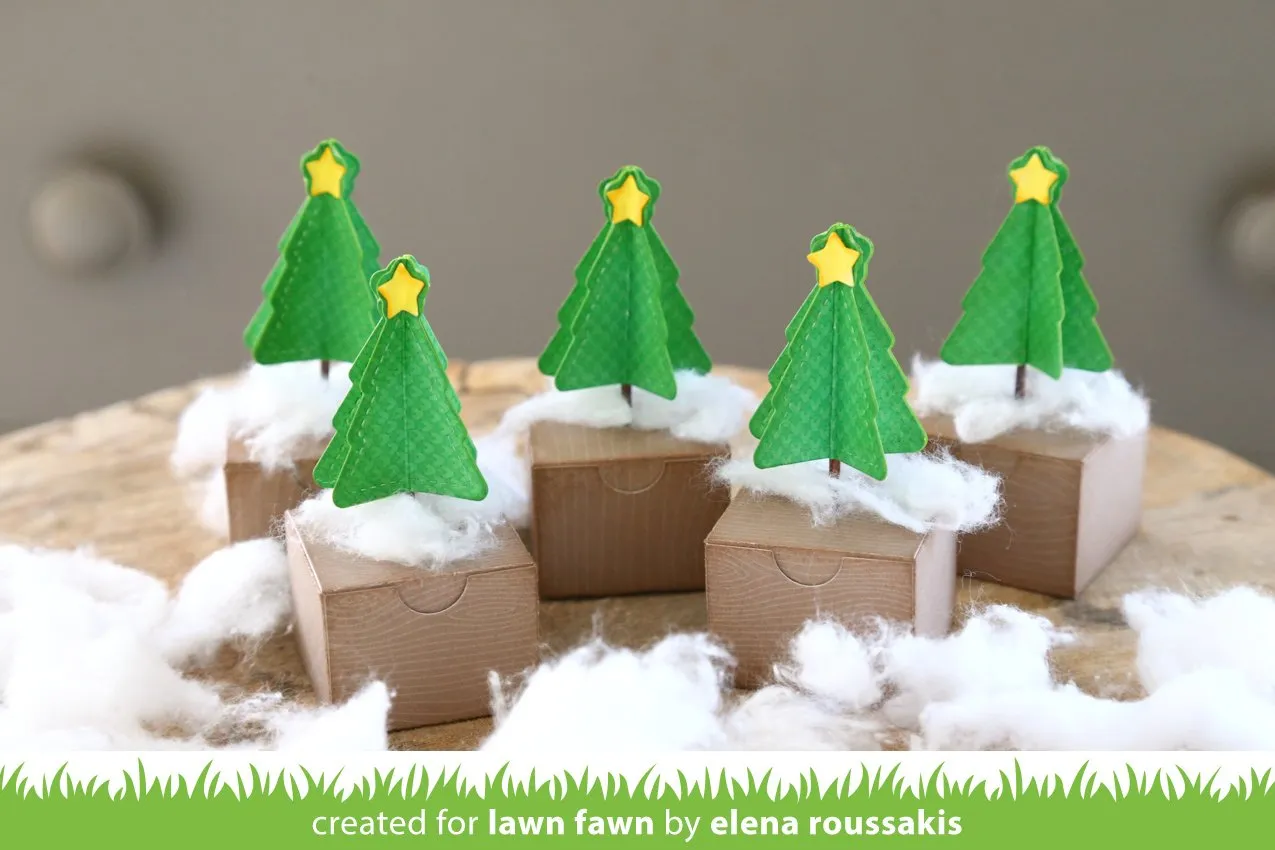 Lawn Fawn Tiny Gift Box Stanzschablonen 8-teilig mit Schleife