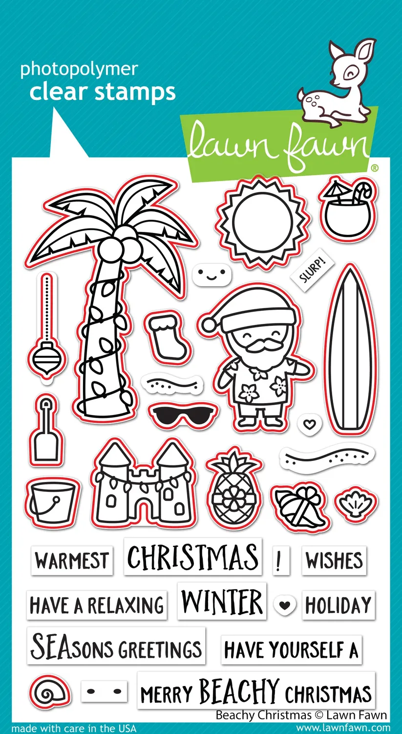 Lawn Fawn Beachy Christmas LF2946 Stanzschablonen Tropical