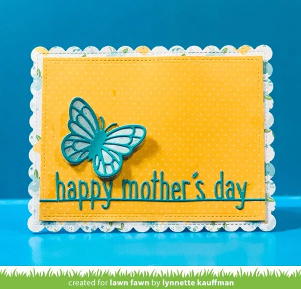 Lawn Fawn Mother's Day Line Border Stanze Schriftzug