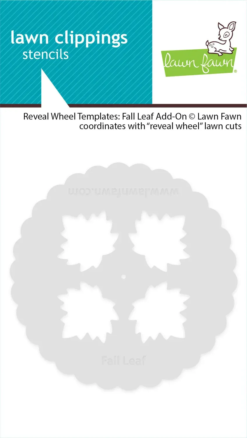 Lawn Fawn Reveal Wheel Fall Leaf Add-On Schablone