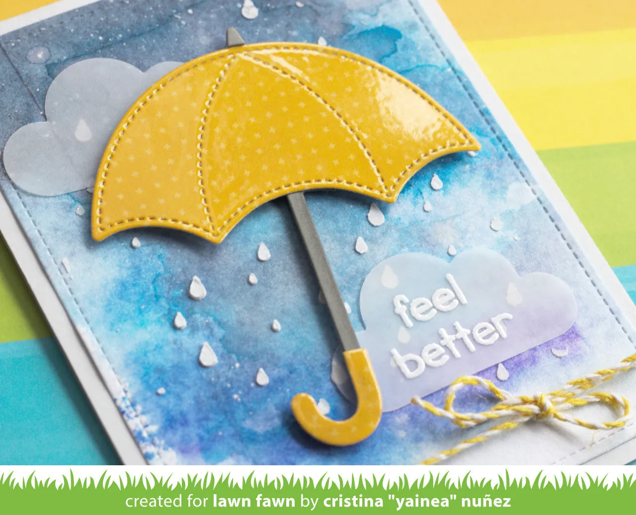 Lawn Fawn Stitched Umbrella LF1915 Stanze Regenschirm