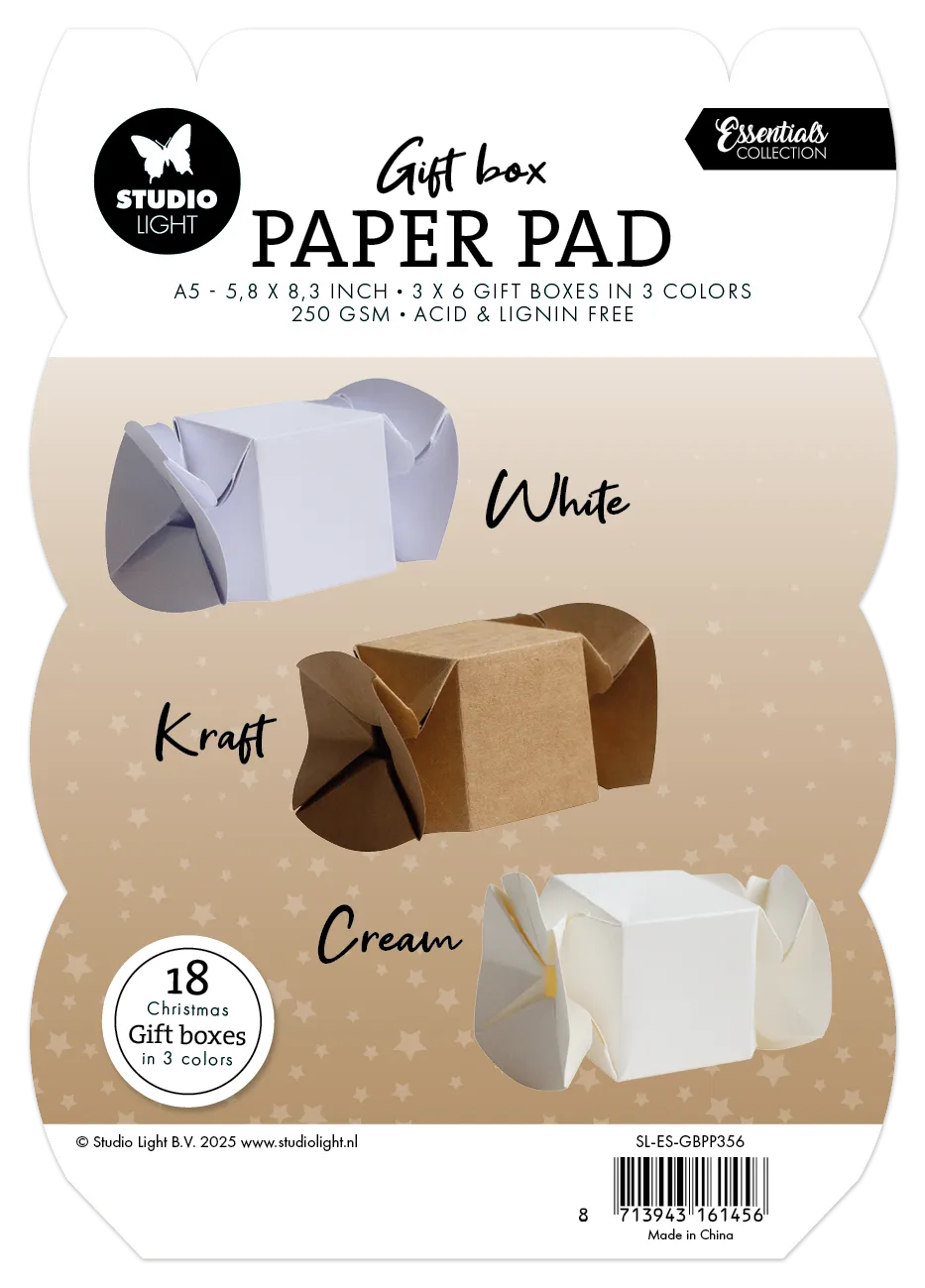 StudioLight Essentials Candybox Giftbox Papierblock 18 Blatt
