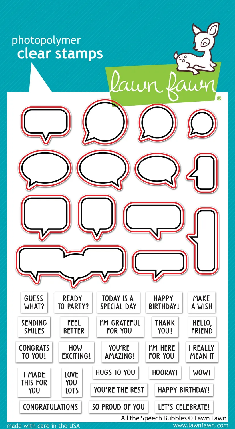 Lawn Fawn All the Speech Bubbles Stanzen Sprechblasen 14-tlg