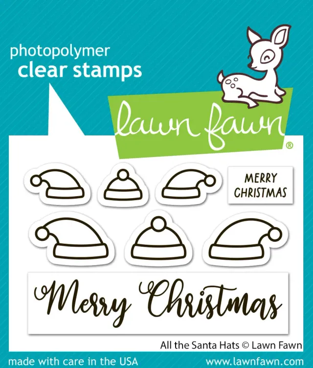 Lawn Fawn All the Santa Hats LF3904 Klarsichtstempel Weihnachten