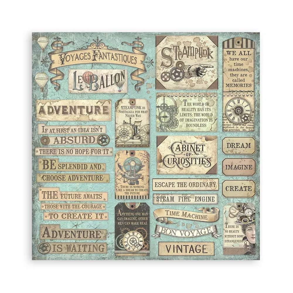 Stamperia Voyages Fantastiques SBBL53 Scrapbookpapier 30,5cm