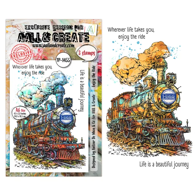 AALL and Create TP-1455 Enjoy the Ride Stempelset A6 3 Motive