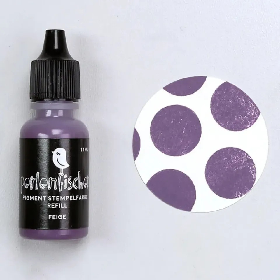 Perlenfischer Pigment Stempelfarbe Refill Feige 14 ml violett