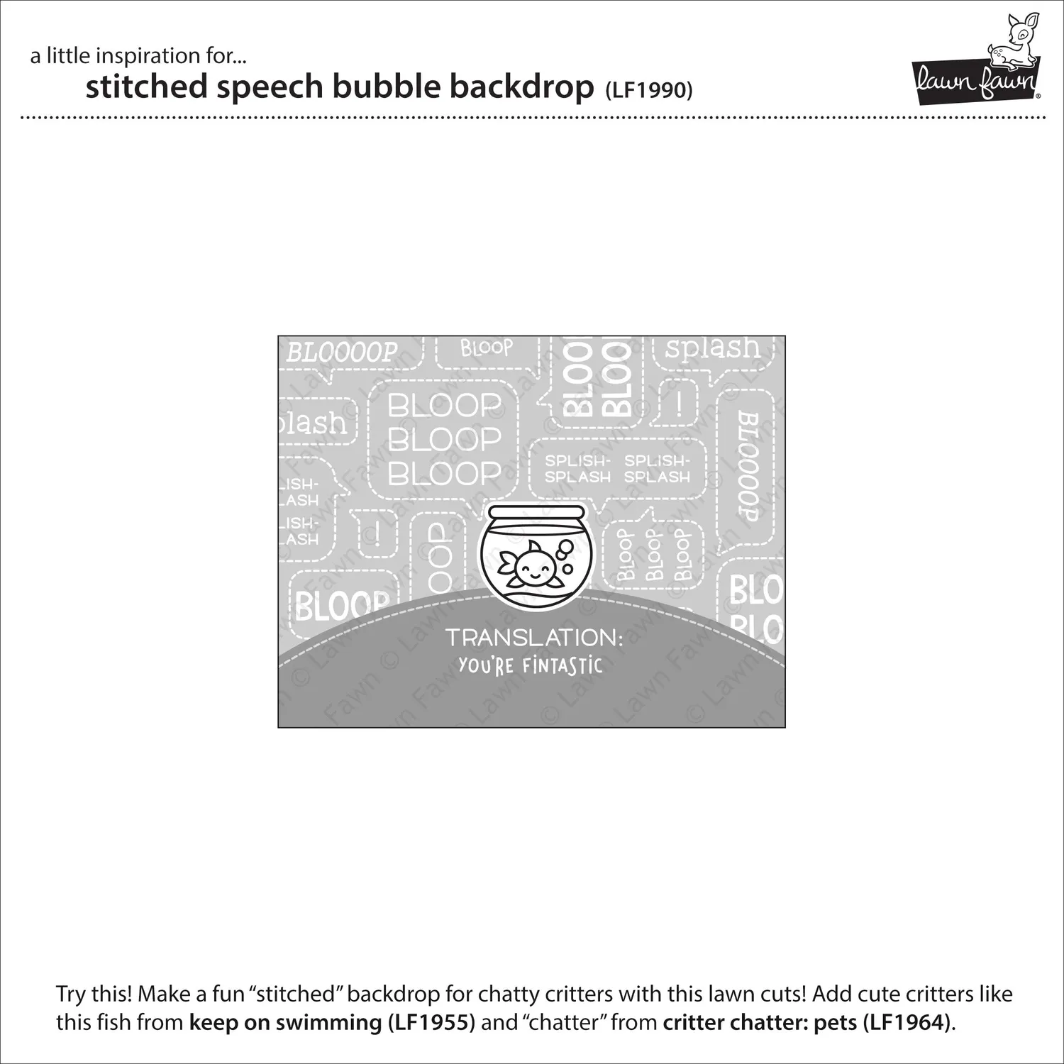 Lawn Fawn Speech Bubble Backdrop LF1990 Stanzform
