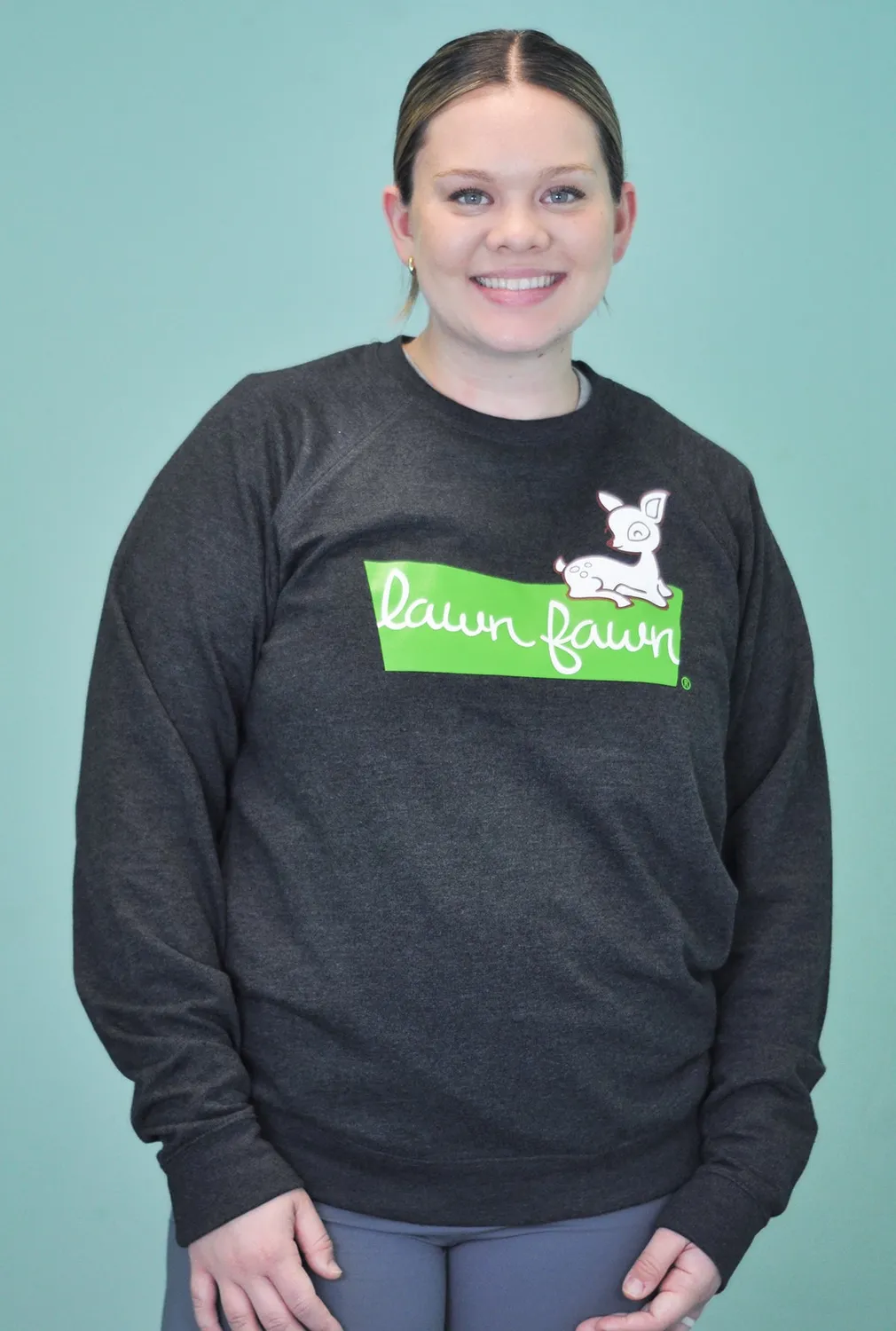 Lawn Fawn Sweatshirt XL Pullover anthrazit Unisex Baumwolle