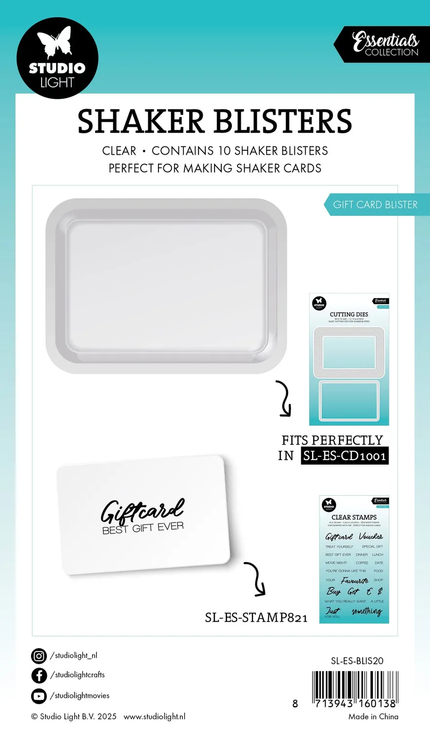 StudioLight Essentials Gift Card Blister Shaker Blister