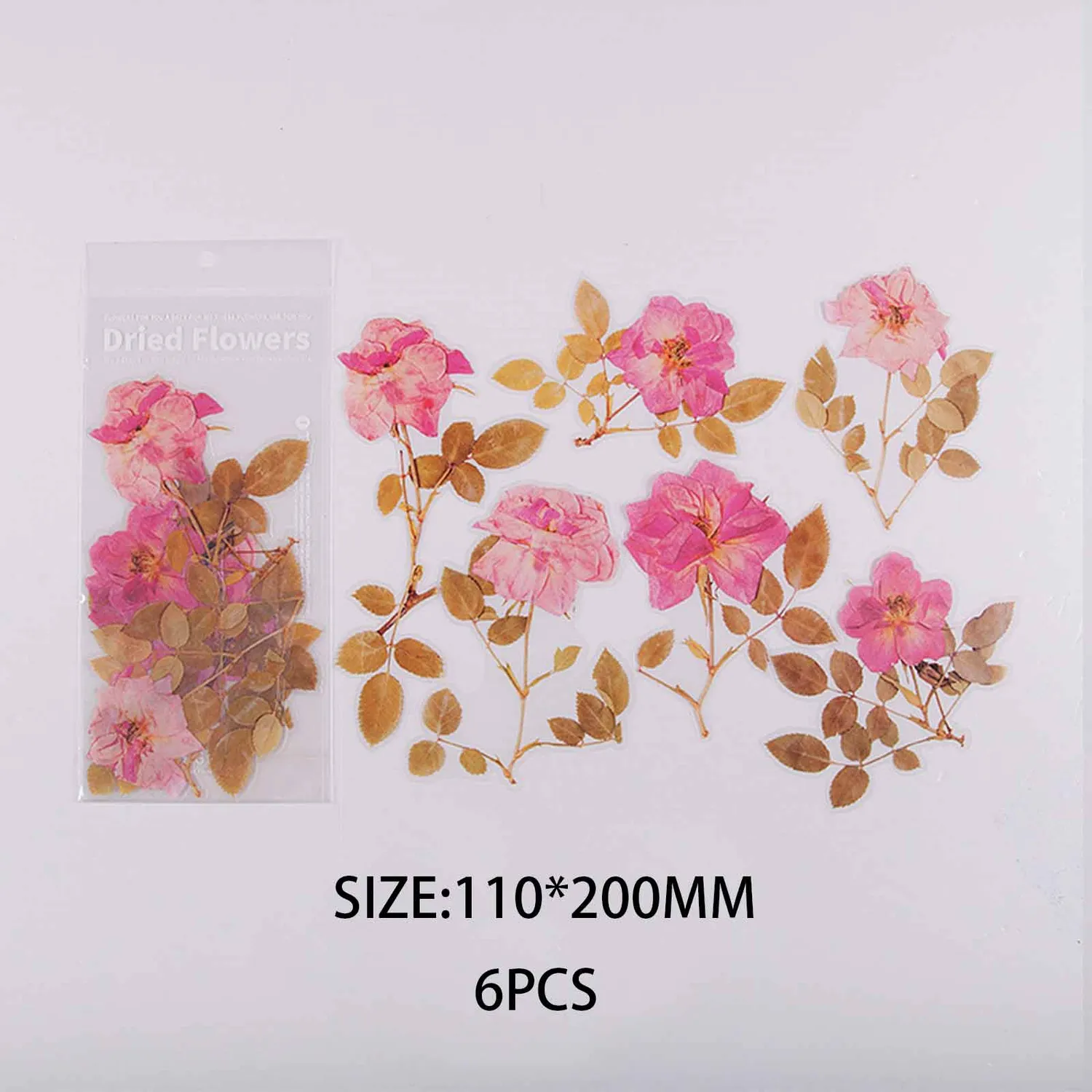 Ieebee Flower PET Sticker 6-teilig Multiflora Rose